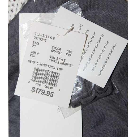 NWT David's Bridal Mesh Convertible Chiffon Maxi Dress Sz. 26 Graphite Gown Grey - Picture 9 of 10